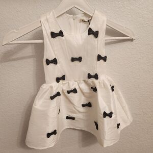 White with Black Bows Dress